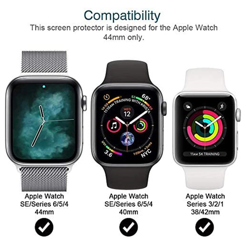 Полный закругленный протектор экрана для Apple Watch версии 6 5 4 3 SE 38 мм 42 анти-синяя