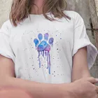 2021 Женская футболка классная уличный Стиль женская летняя обувь белого цвета большого размера футболка с мультипликационным принтом Щенячий патруль Harajuku футболка с принтом Femme