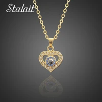 funky jwelry gold heart necklace for women rhinestones black crystal evil eye necklace accessories for bridesmaid gift