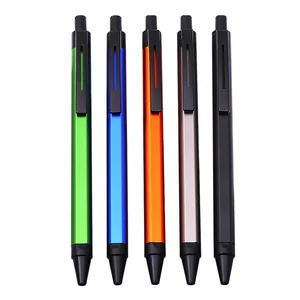 5Pcs Retractable Gel Pen 1.0mm Black Ink Bullet Tip Metal Business Office Signature Gel Pens Stationery School Office Supplies