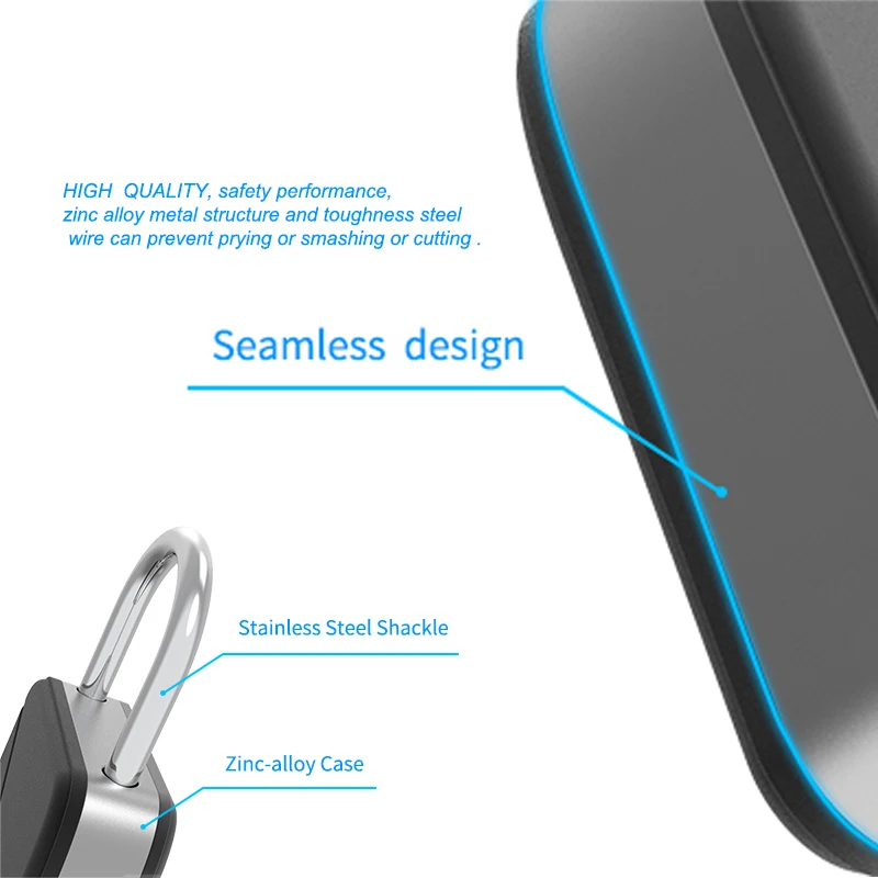 Смарт-замок Fipilock с блокировкой по отпечатку пальца и USB-зарядкой IP65