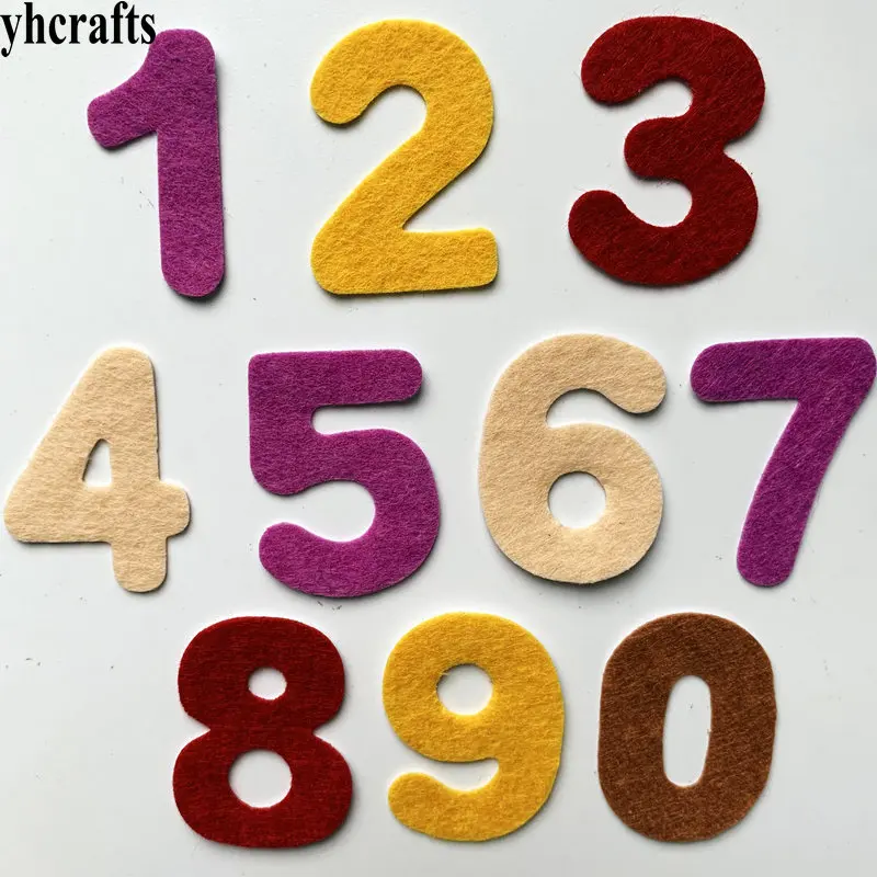 150PCS/LOT.0-9 numbers felt stickers Teach your own Self learning Kindergarten crafts ornament Early educational toys | Дом и сад