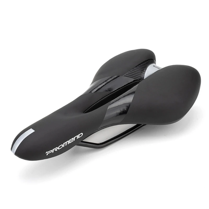 

Bike PU Leather Surface Silicone Cushion Silica Filled Gel Comfortable Hollow Cycling Seat Shockproof Bicycle Saddle X5QF