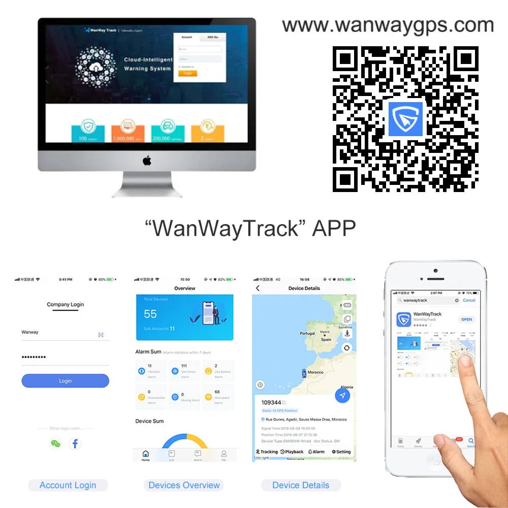 WanWanTech платформа Customiaztion логотип и домен GPS программное обеспечение отслеживание
