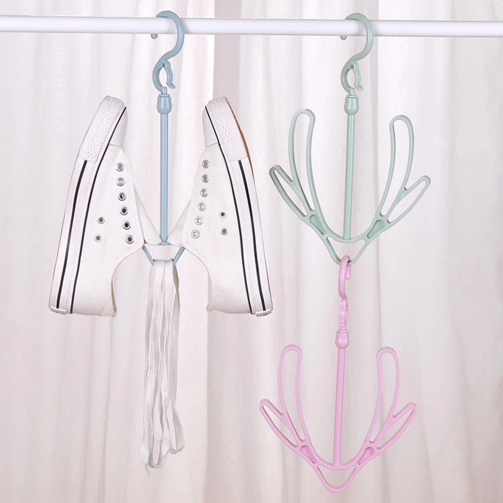 

New Creative Balcony Drying Shoes Hook Multifunction Windproof Hook Shoes Drying Hanger Rack Hook Hangers For Clothes Hot