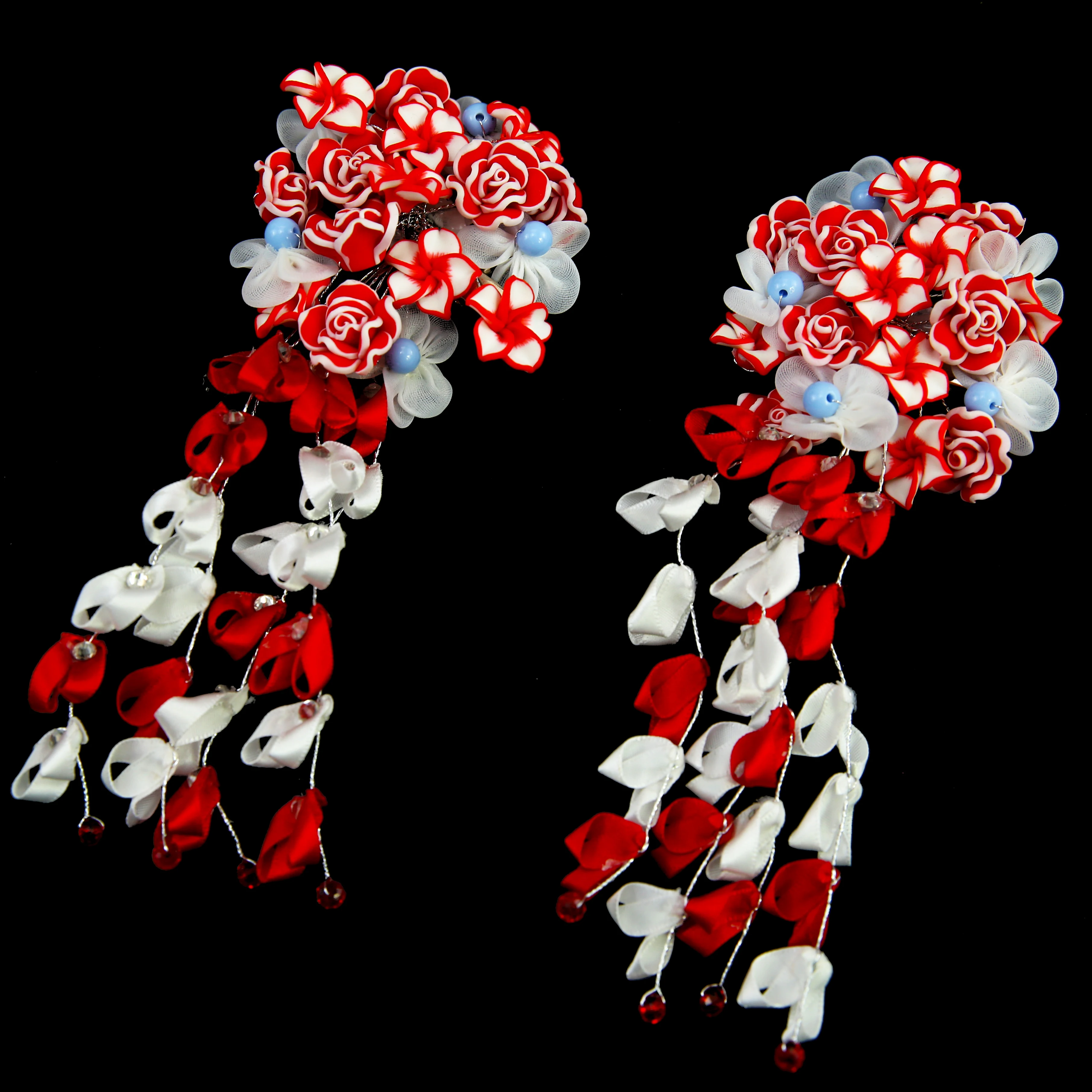 

Красная заколка для волос Wu Zetian, цветок, импрессионная королева, головной убор, модель сцены, шоу, головной убор, античная студийная фотограф...