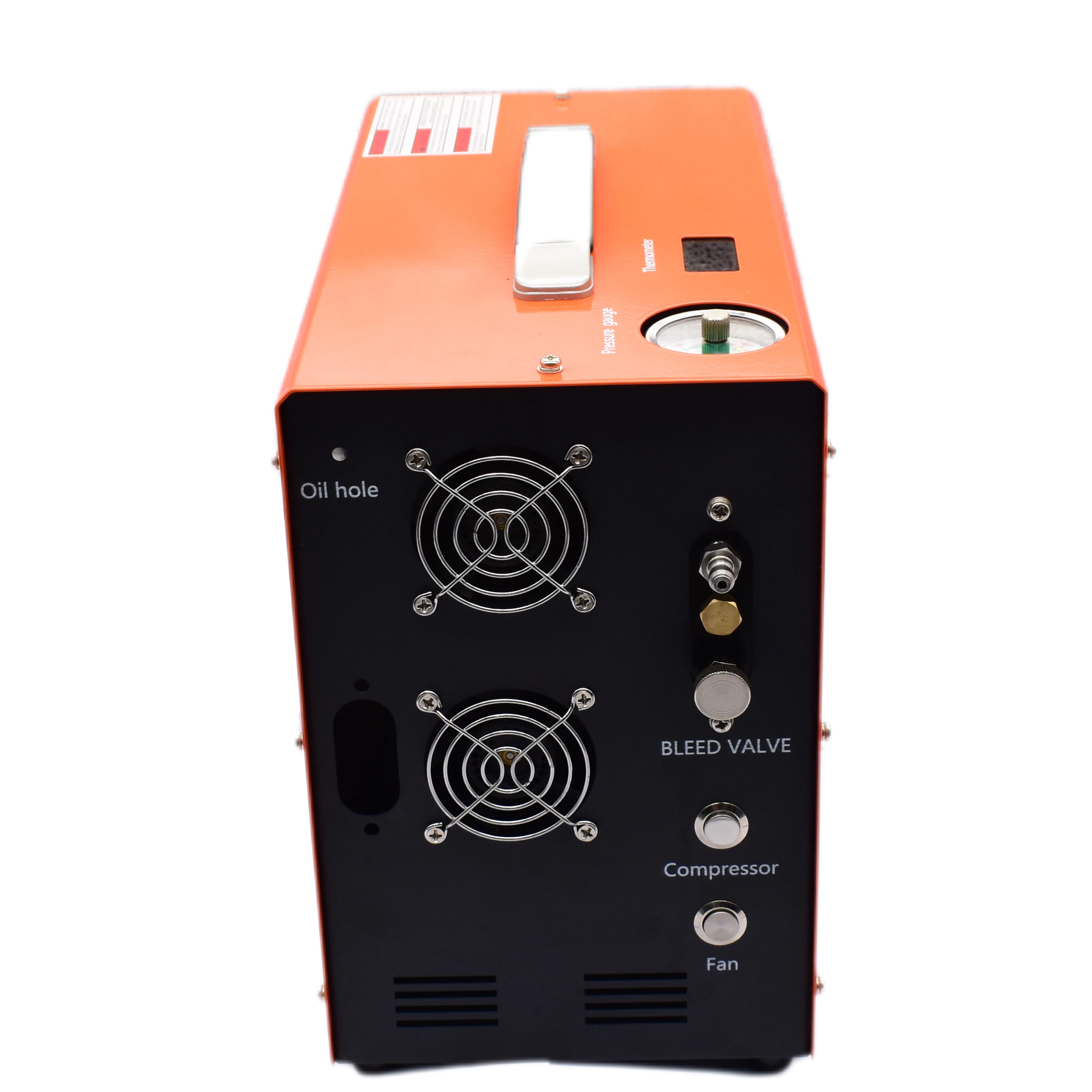 Fiyat 12V Taşınabilir 300bar Pcp Hava Kompresörü 110V 220V Otomatik Kapanma Elektrikli Pompa Dahili Trafo Ile