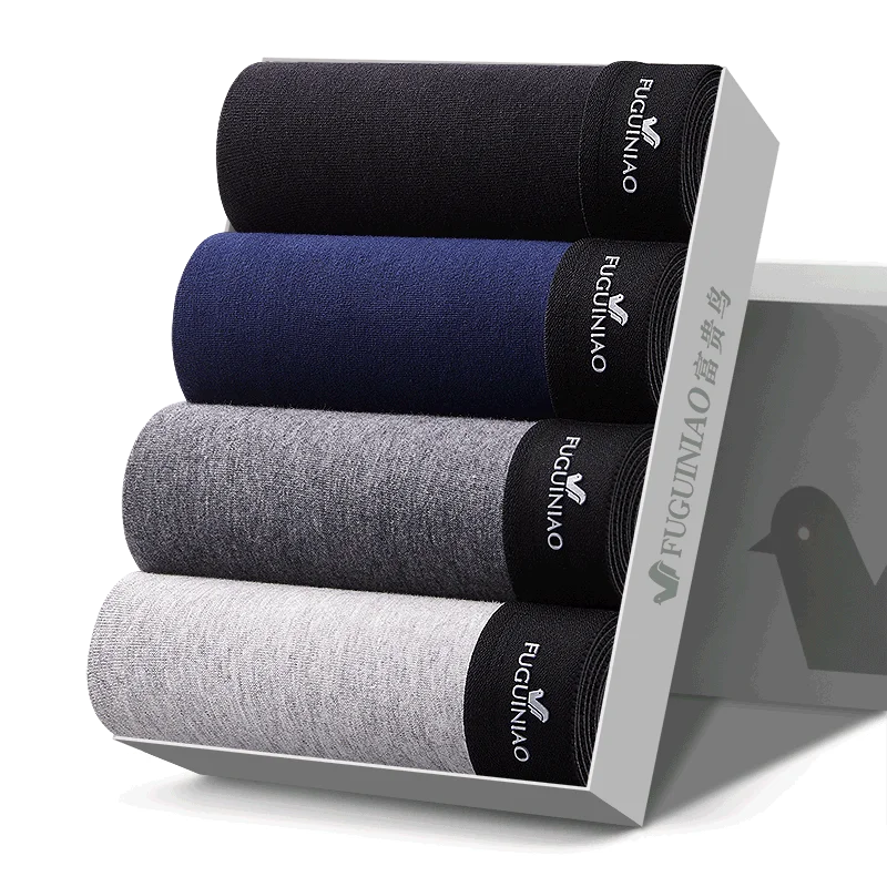 4 шт./лот Мужское нижнее белье мужское трусы мужские 100% из дышащего хлопка средней