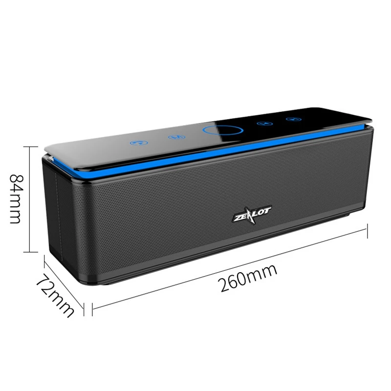 ZEALOT S7 контактный Bluetooth динамик сабвуфер Портативный маленький открытый