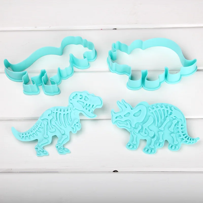 

3Pc/Set 3D Christmas форма для печенья Kitchen Dinosaur Cookie Cutter Fondant Mold Cake Baking Tool Set формочки для печенья