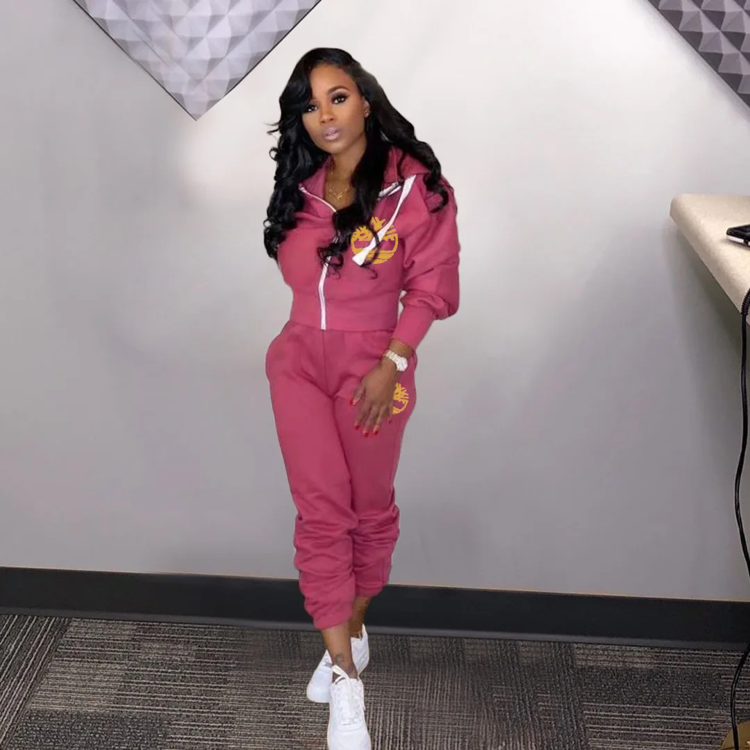 Plus Size 2 TWO PIECE SET Women Clothing Joggers Top+ Pants Tracksuit Track Suits Embroidered Sweatsuits Jogging Femme Outfits