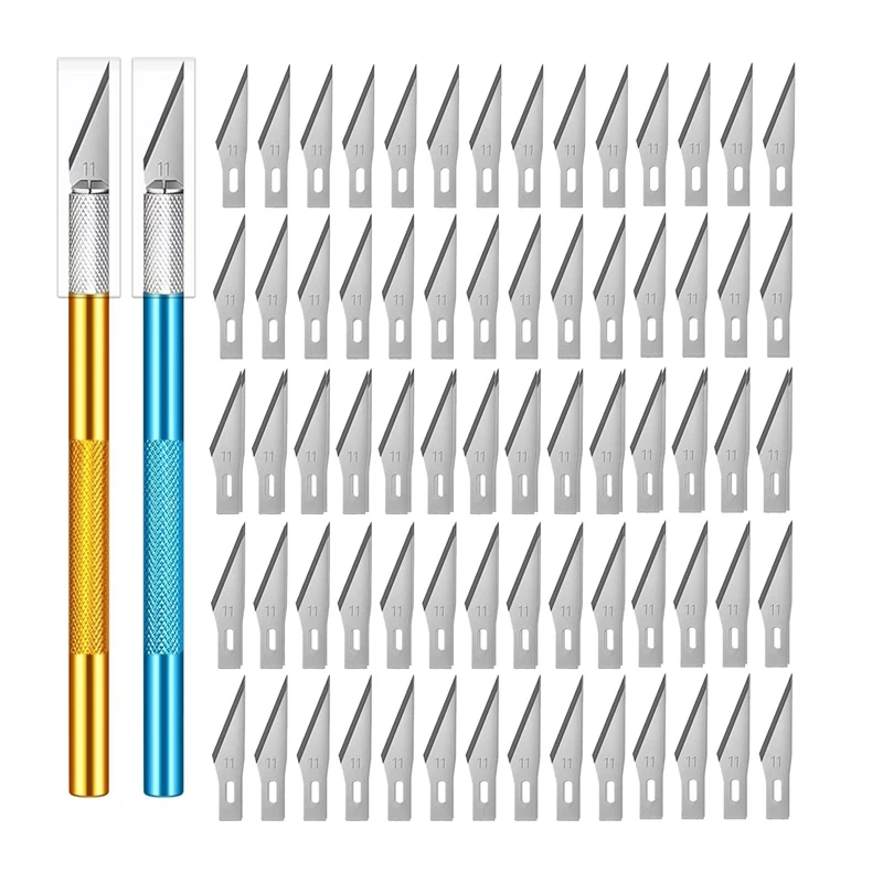 

72 Pcs Craft Knives Set Utility Knives Hobby Knife Blade It Can be Used for DIY, Art Work, and Engraving