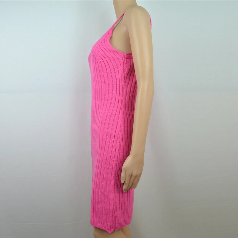 

Uclio Women's Pure Color Beach Knit Dress Women's