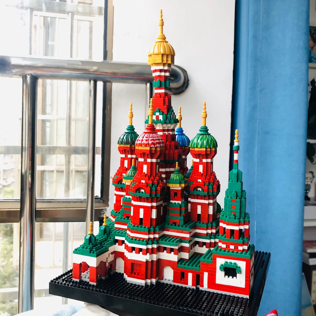 

Mini Diamond Building Blocks Architecture cathedral Church Cambridge University Oxford Model Micro Bricks Toys for Children gift
