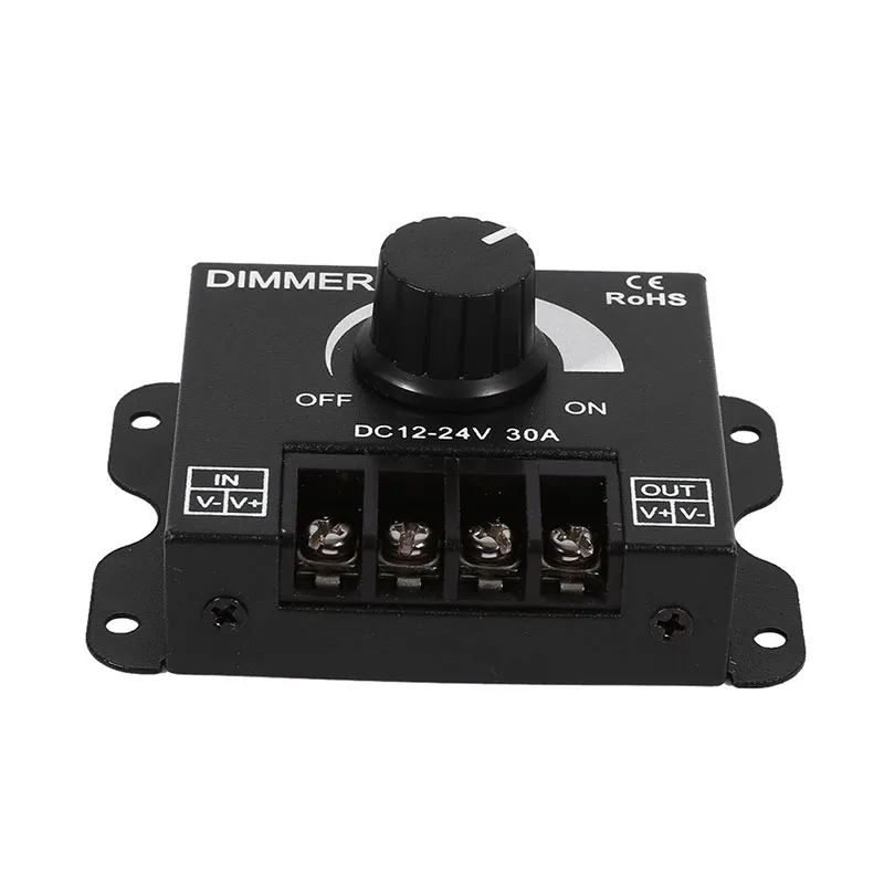 12V 30A металлический светодиодный диммер контроллер ручной Управление для