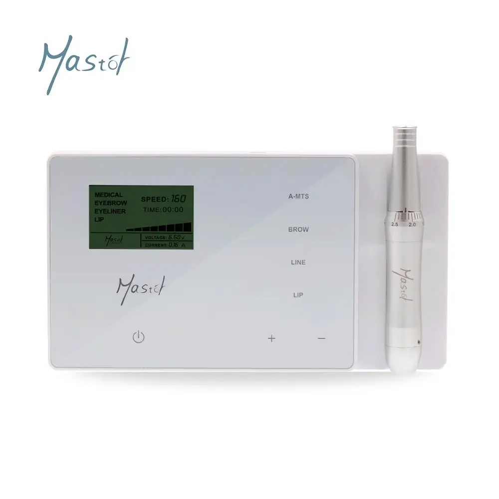 Мастор Профессиональный Перезаряжаемые панели Перманентный макияж машина ручка