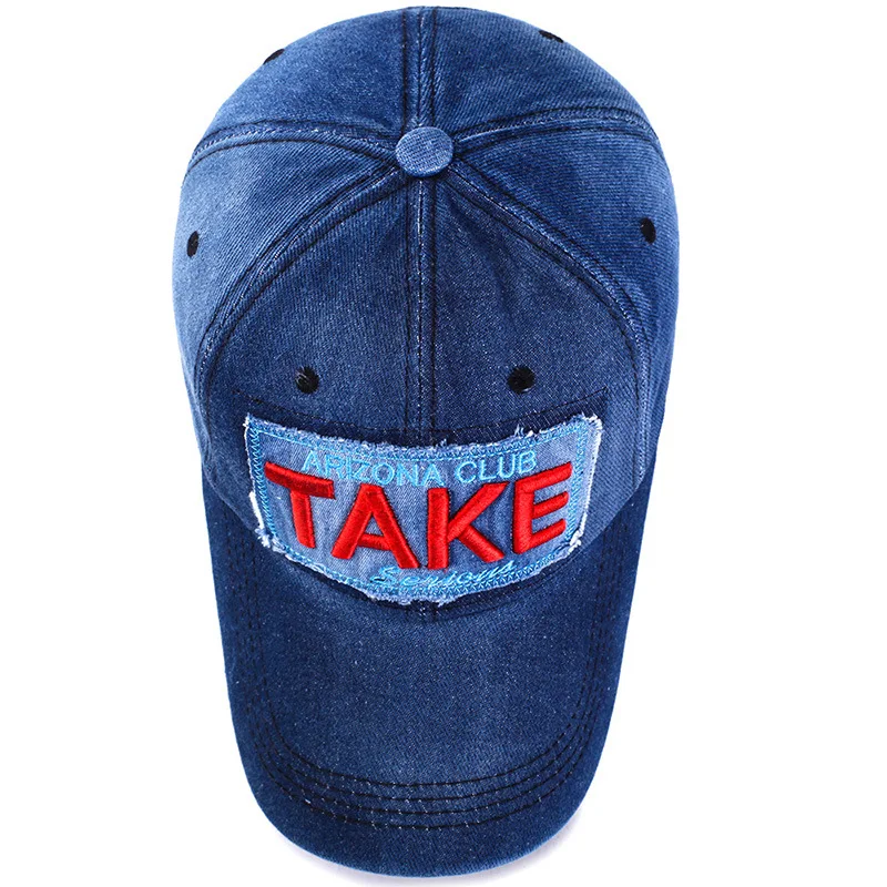 Новое поступление джинсовая бейсболка на весну лето осень с вышивкой модная