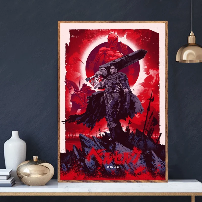 Берсерка плакат постер японское аниме печать на холсте настенные картины для