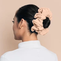 new 39 colors cloth scrunchie elastic hair bands for muslim women chiffon rubber band volumizing large head hair accessoires