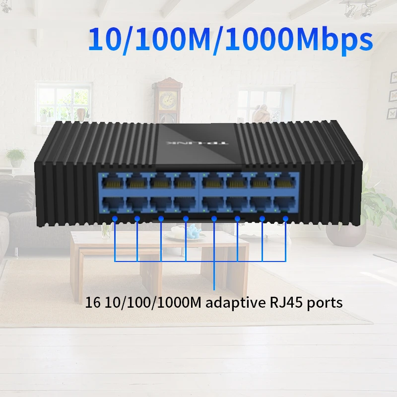 TP-Link TL-SF1016M 16 Порты и разъёмы RJ45 10/100 Мбит/с Ethernet сетевой Fast коммутатор лучший