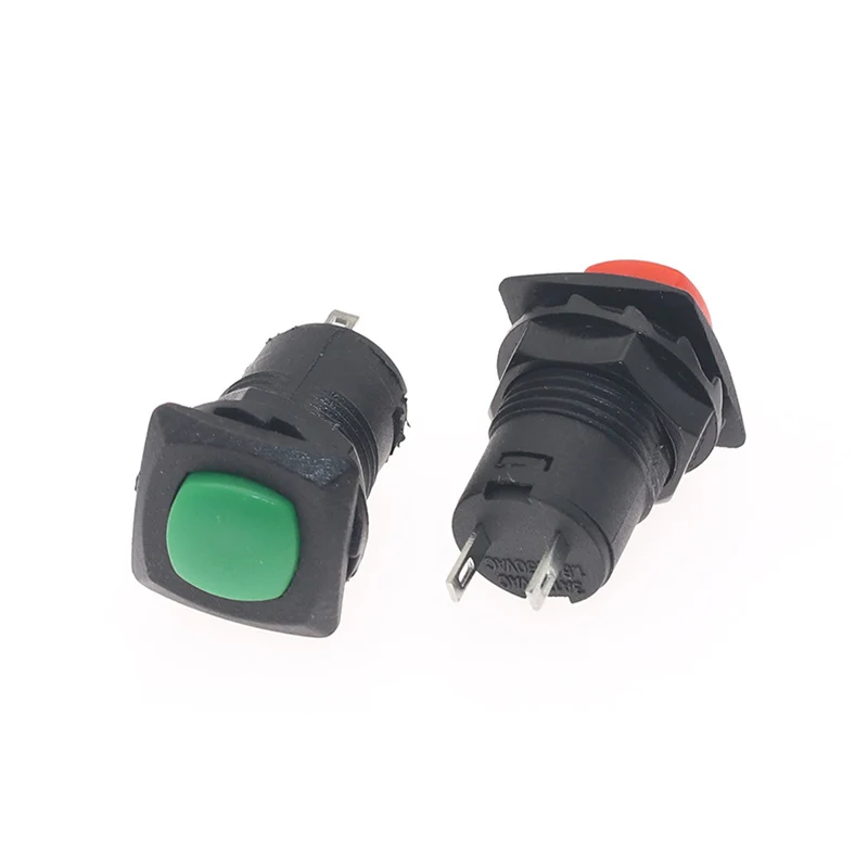 

50 pcs/lot Self-locking 2Pin 250V 1.5A Push Button Switch Switch Tactile Tact Direct Patch Metal Interruptor M12