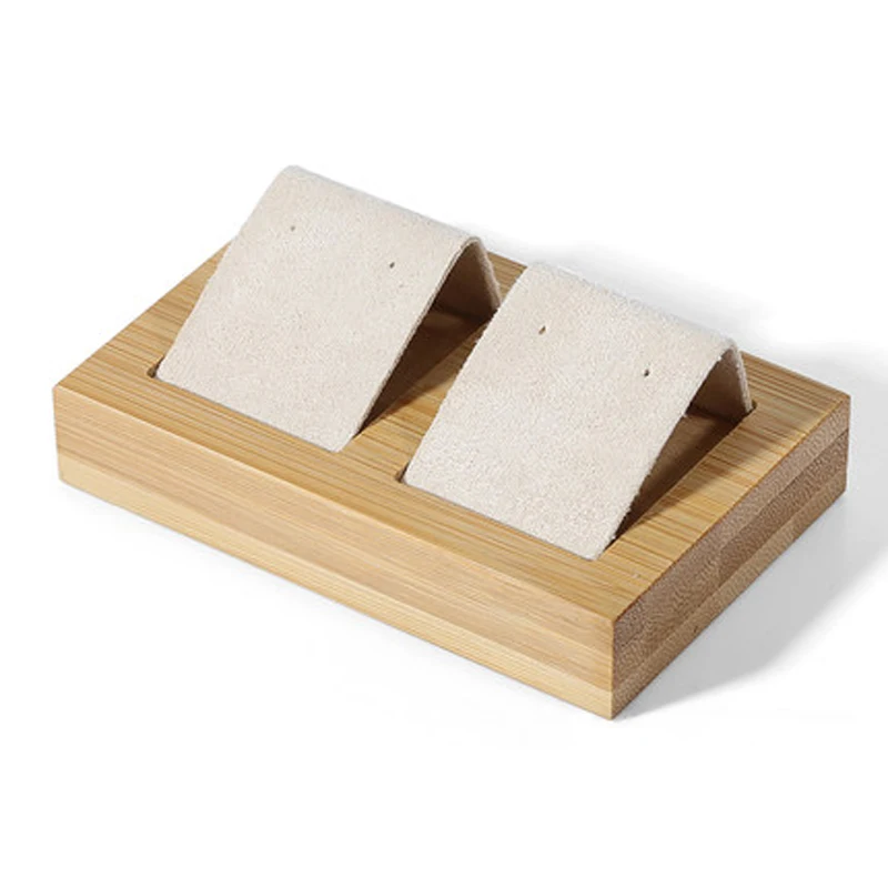 

Бамбуковые деревянные серьги Дисплей Кронштейн ювелирных изделий дисплей лоток серьги дисплей полка ювелирных изделий лоток