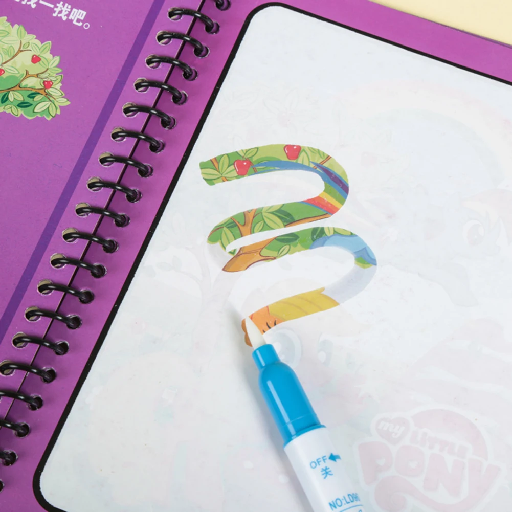 

Funny Plastic Reusable Coloring Book Montessori Sensory Toys Early Learning Magic Water Drawing Book for Kids