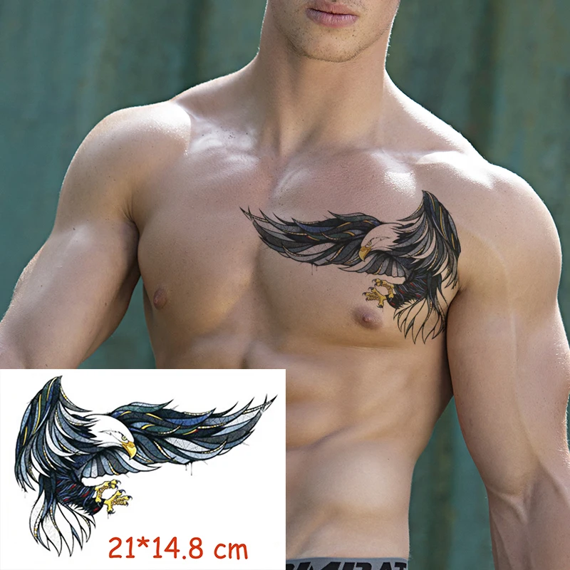 

Waterproof Temporary Tattoo Sticker flying eagle wings bird tatoo water transfer fake tatoo flash tatto Woman Man kid 14.8*21 cm
