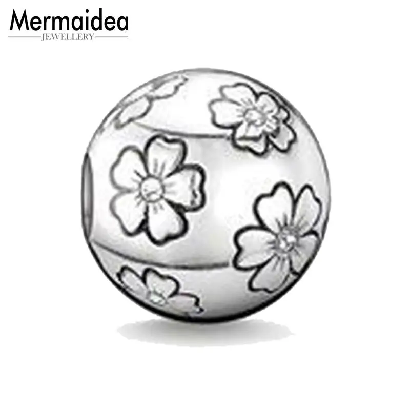 Бусины Сакура посеребренные бусины стразы подходит для браслета ожерелья