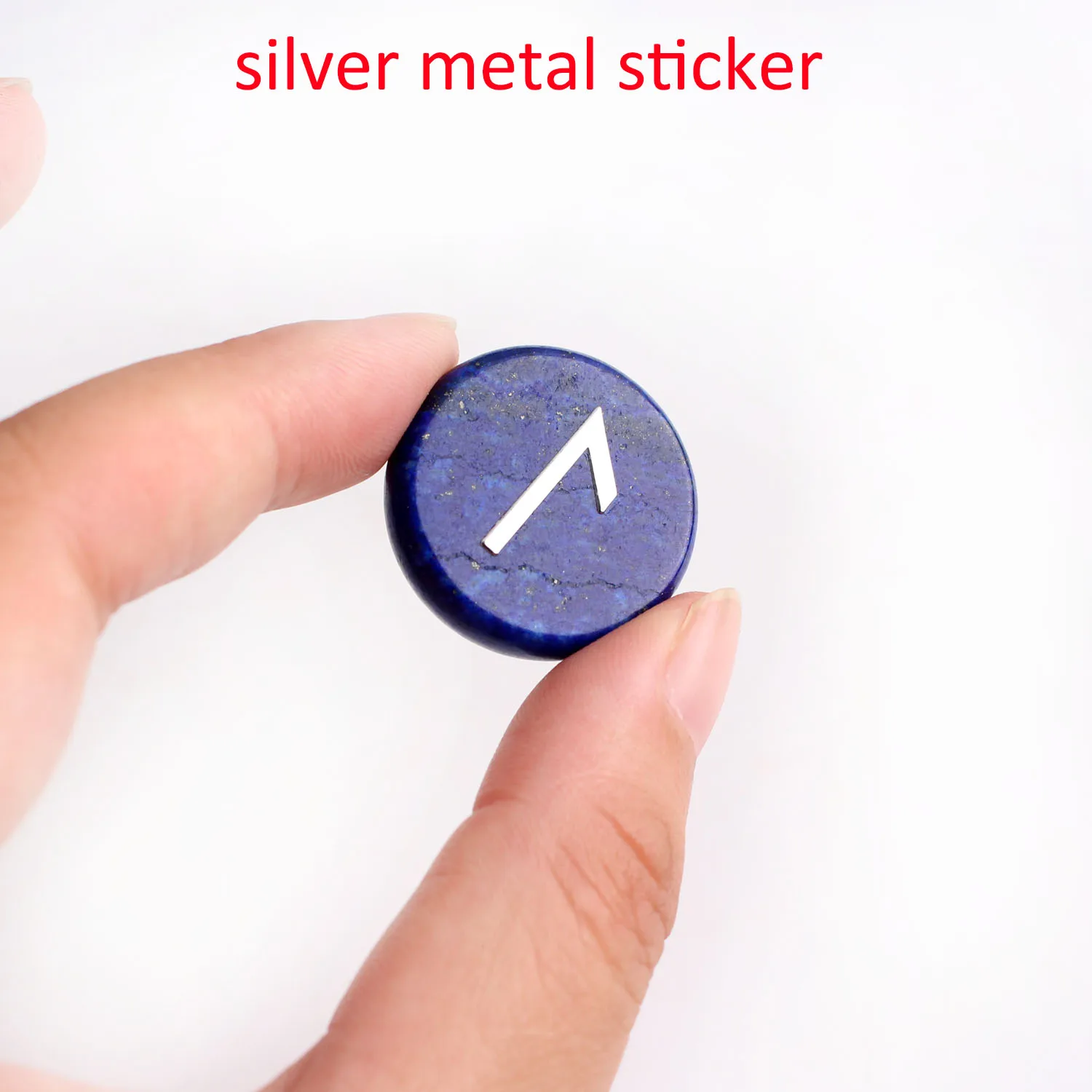 25Pcs Natural Chakra Crystal Golden Fortune-telling Divination Agate Runes Stones Round Copper Metal Sticker Reiki Healing Decor | Дом и сад