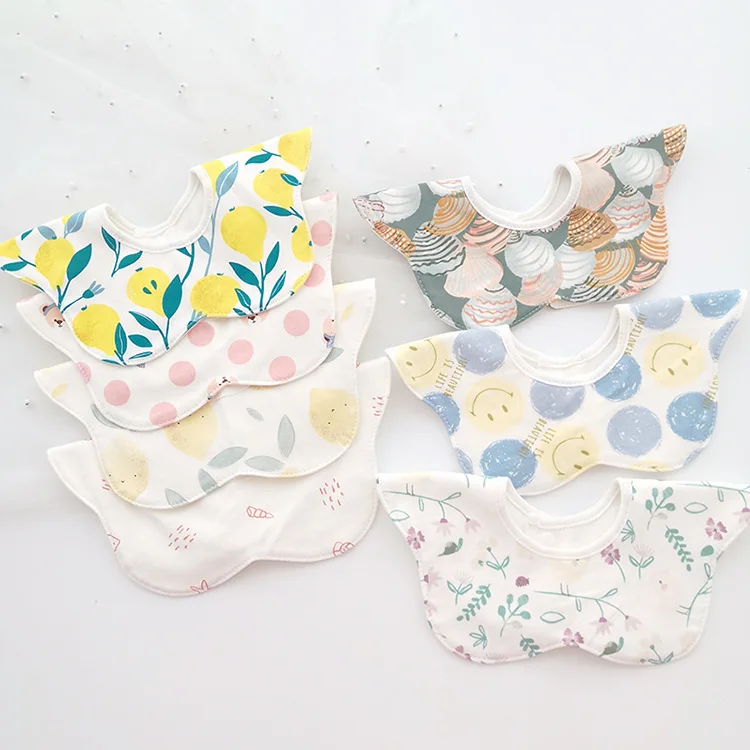 

Babies Accessories Newborn Summer Thin Section Bibs Cotton Baby Bibs Burp Cloths 360° Protection Bib Cute Cartoon Print