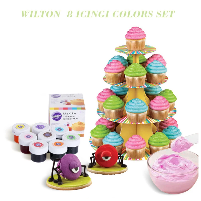 Пищевой краситель Wilton 8 цветов в комплекте сырье для выпечки крем торта пищевой