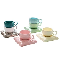nordic colorful ceramic milk tea mug office cups drinkware creative ice cream macaron pillow bag coffee cup sets birthday gifts