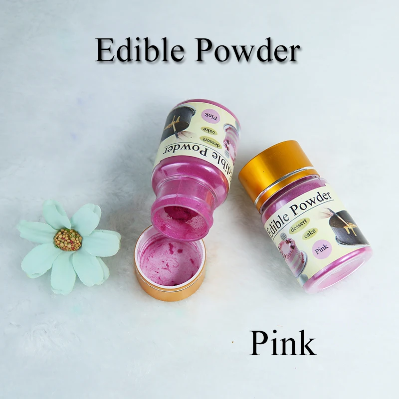 Pink 10 г съедобный торт пищевой порошок окраска для украшения шоколада помадка украшения Искусство пищевой сорт, помадка пигмент, продукты питания съедобные, пищевое золото для торта - Цвет: Pink