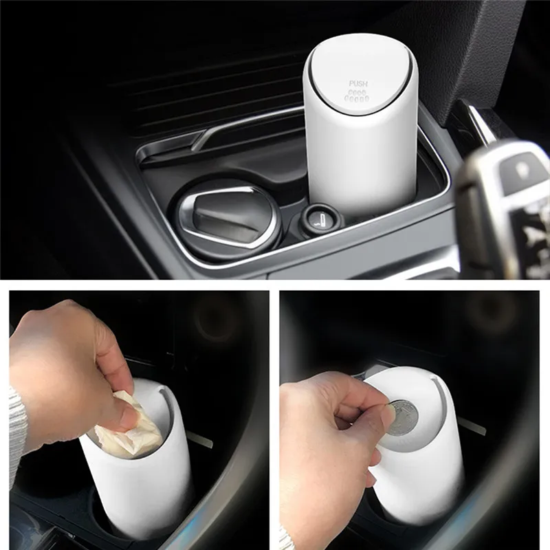 Car Trash Can Accessories Mini Version of The Garbage Bin Debris Sorting Box Flip Hanging Ornaments Storage Decoration | Автомобили и