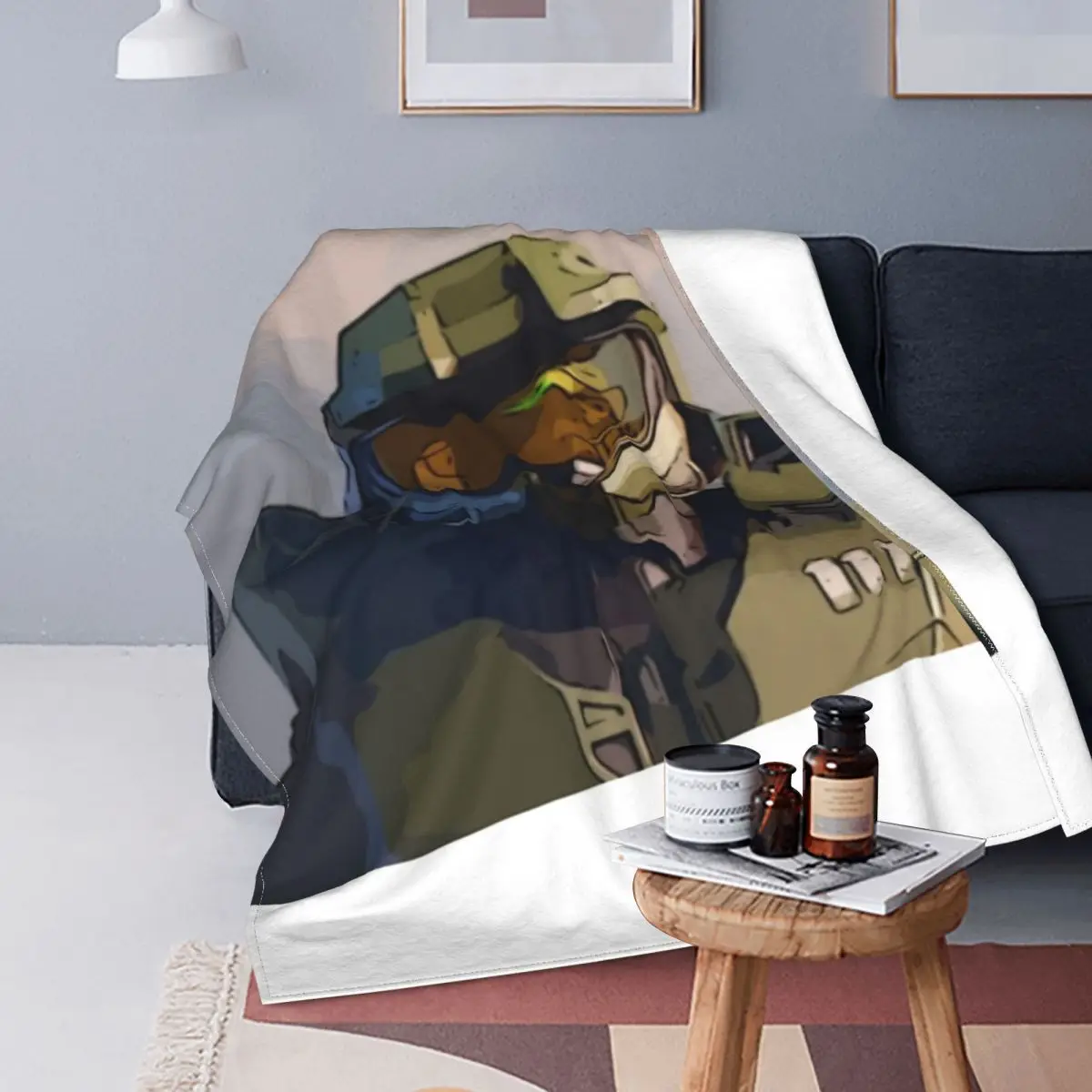 

Manta de muselina a cuadros para cama, manta de Anime para maestro de jefe, colcha para cama