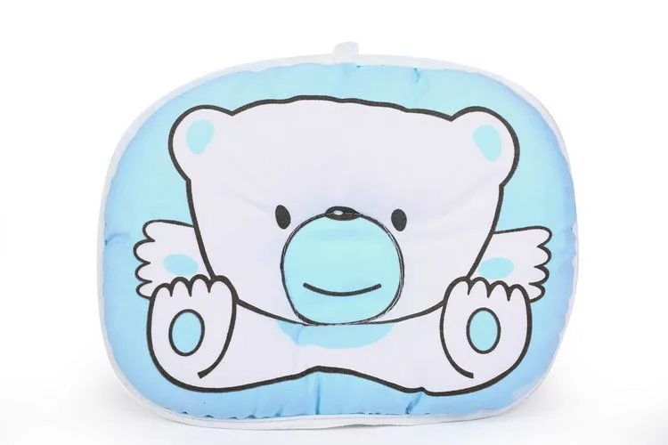 Blue Bear Детские стереотипы Подушка для новорожденного младенца анти-опрокидывающийся Матрас Подушка для 0-12 месяцев детский спальный позиционирующий коврик хлопковая подушка - Цвет: Blue Bear