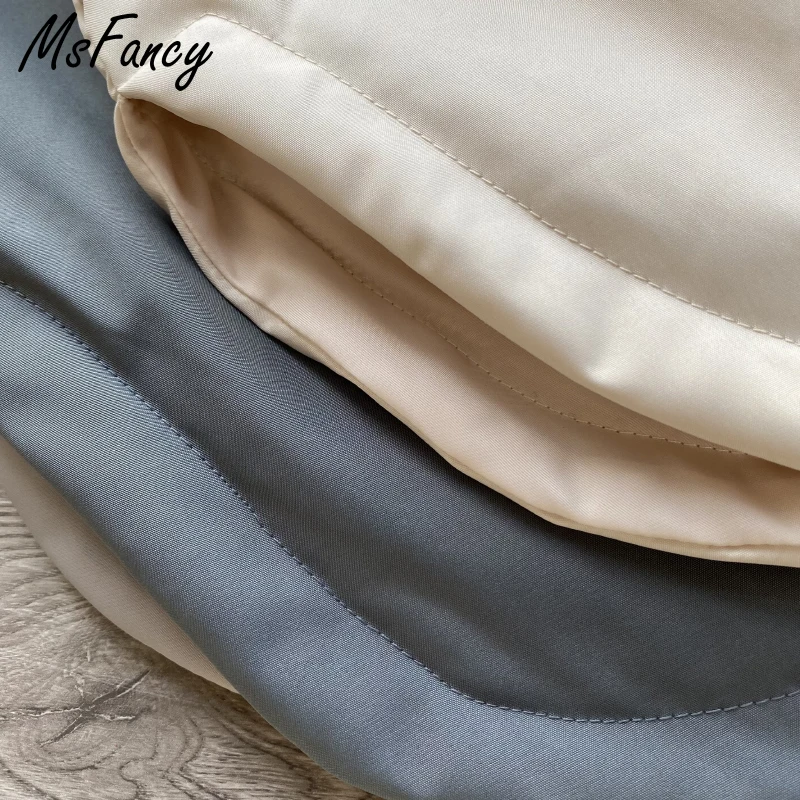 Женская Стеганая куртка Msfancy однобортная Свободная куртка-бомбер в Корейском