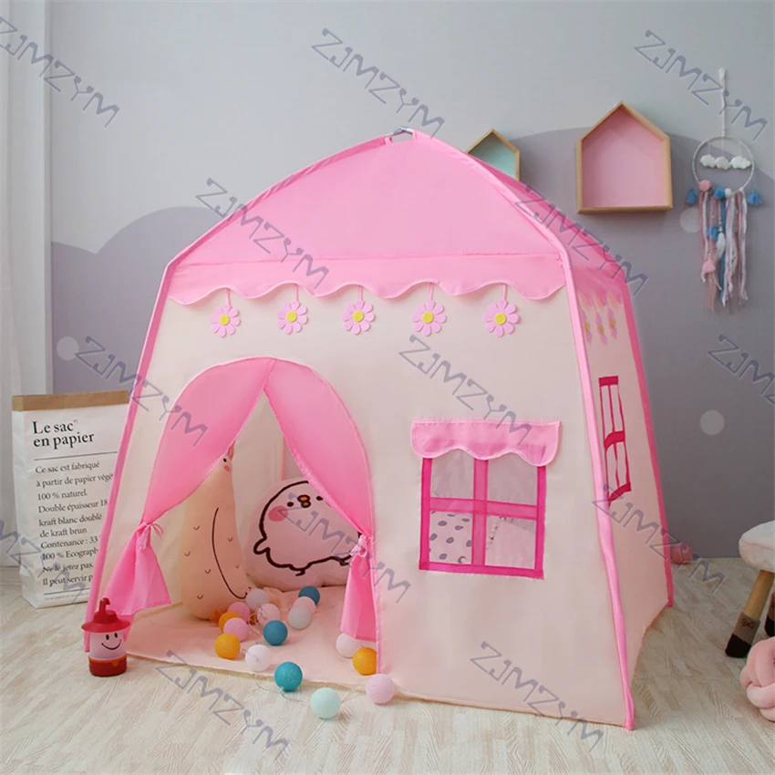 Палатка для детей разных цветов розовый домик хранения игрушек мальчиков и