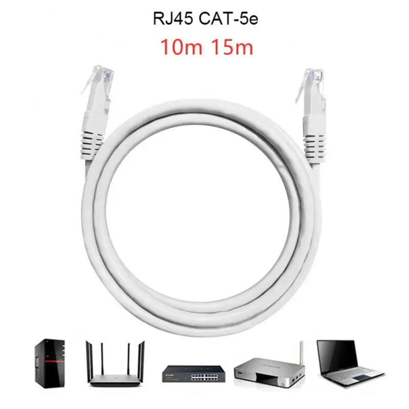 

10m/15m Super Long Ethernet Cable CAT-5e RJ45 Patch Internet Cable For Router Laptop PC Network Connector