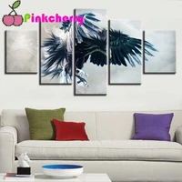 5 pcs owl spread wings fly and black crow stands on the branch diamond embroidery cross stitch 5d diamond painting k1673