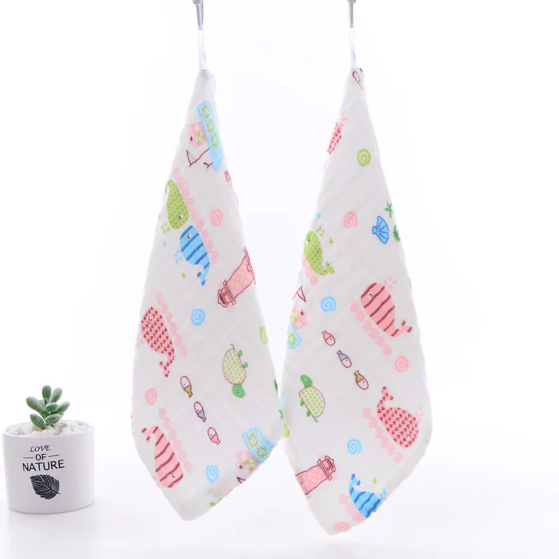 30x30cm 5pcs/pack  Baby Facecloth Baby Bath Towel Handkerchief Cotton Towel Soft Absorbent 6-Layer Gauze Washcloth