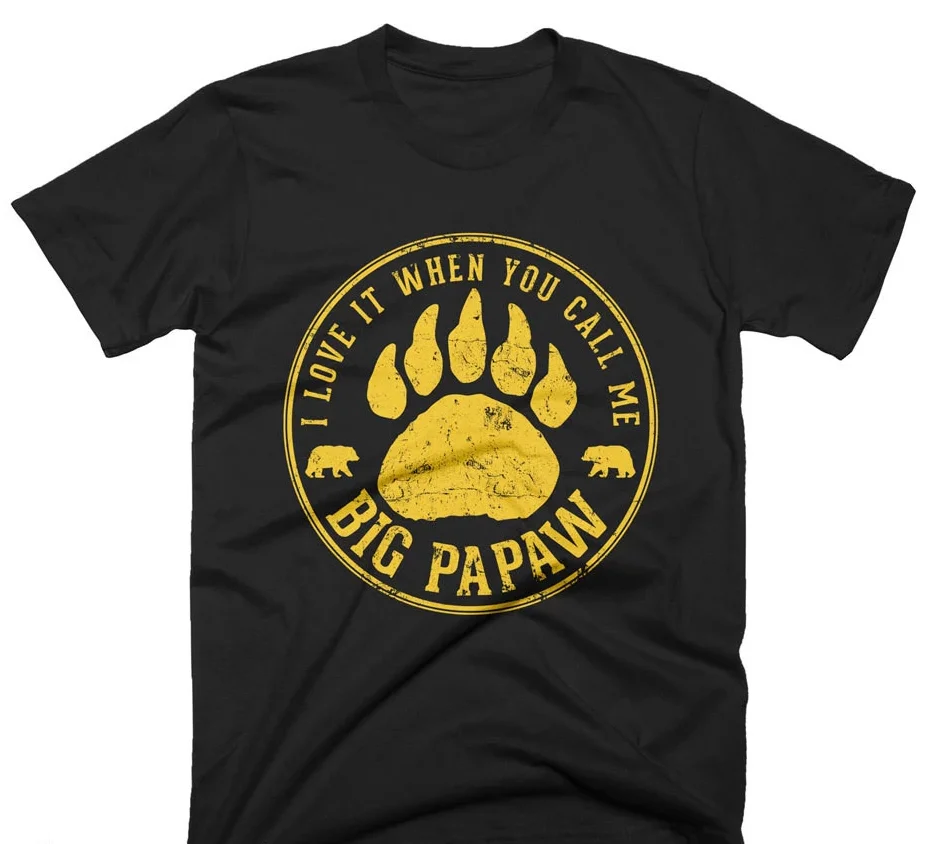 Модный дизайн с принтом медвежьей лапы Papa Bear подарки для мужчин футболка. Летняя