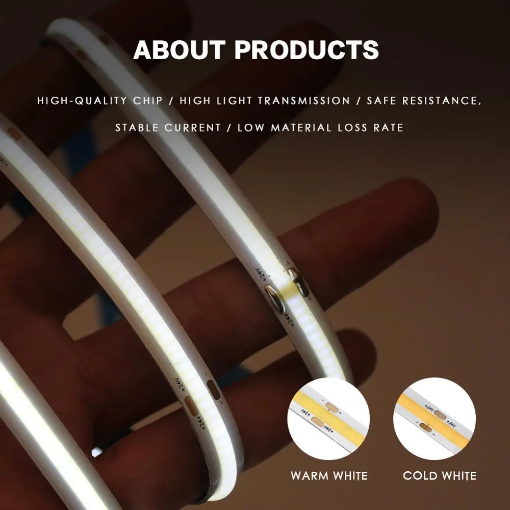 Гибкая светодиодная лента 24 В постоянного тока 512 светодиодов 12 Вт 50 см 1 м 2 3 4 5