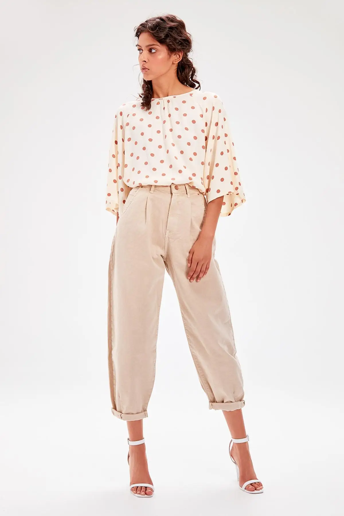 Trendyol крем пятнистый Bluz TWOAW20BZ0107 |