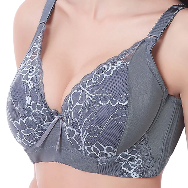 

Sexy Lace Bra Full Coverage Comfortable Bras for Women D Cup Plus Size Brassiere Sexy Underwear Black Blue Beige 100C 100D 100E