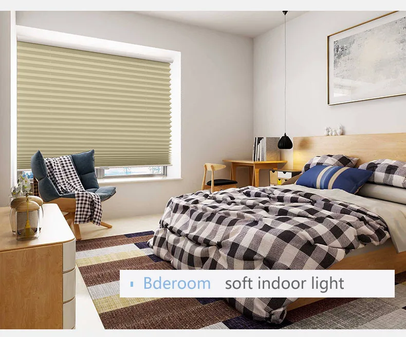 SUNFREE беспроводные плиссированные жалюзи светильник фильтровальная ткань