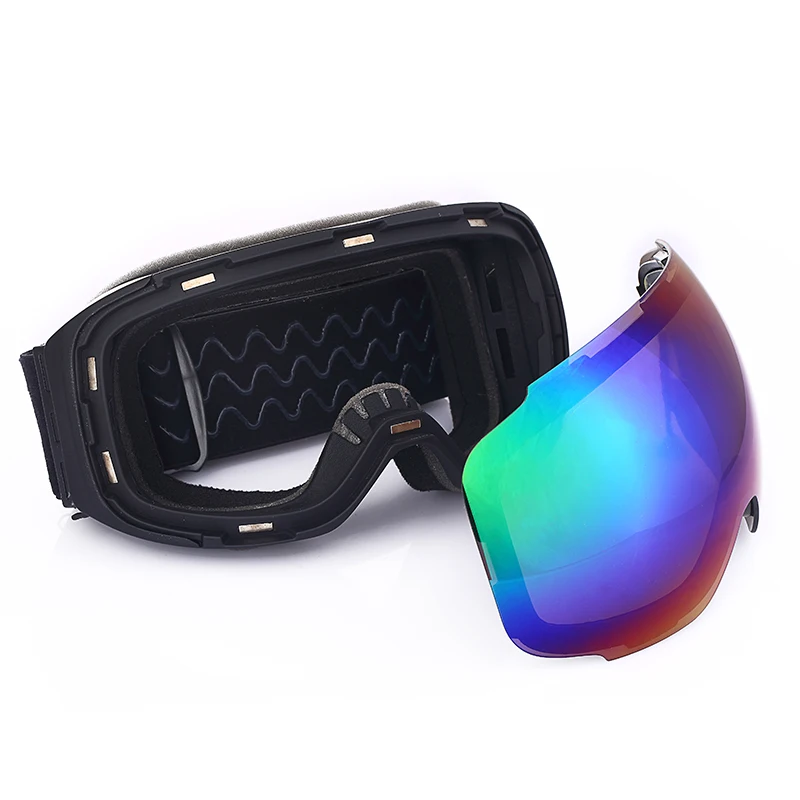 Магнитные двухслойные очки для катания на лыжах и сноуборде антизапотевающие UV400