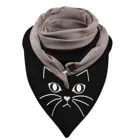 2021 шарфы женский шарф на пуговицах с принтом кошки животного Модный женский однотонный мягкий хлопковый шарф повседневные теплые шарфы шали для женщин C7