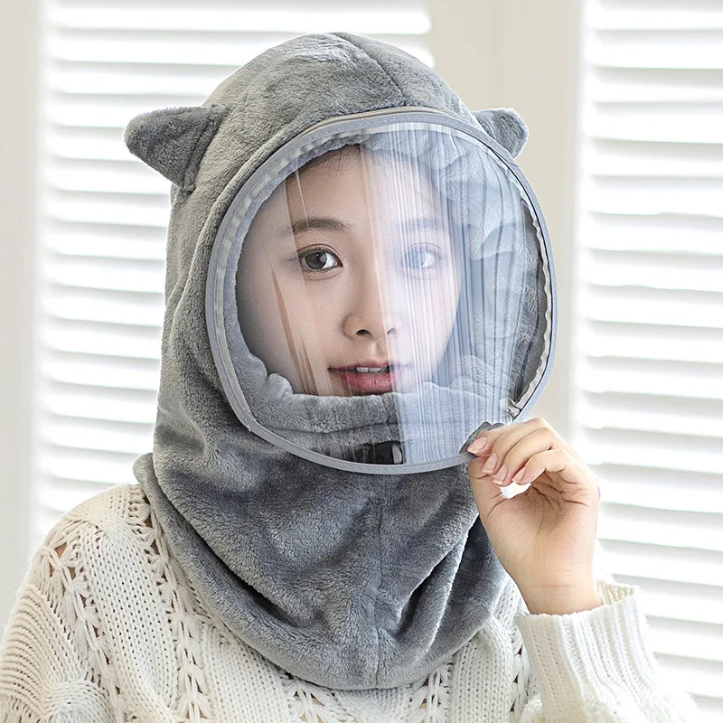 

Winter Warm Hat plush Windproof Bomber Ski Riding Earmuffs Head Mask Protective Cap Unisex Hat